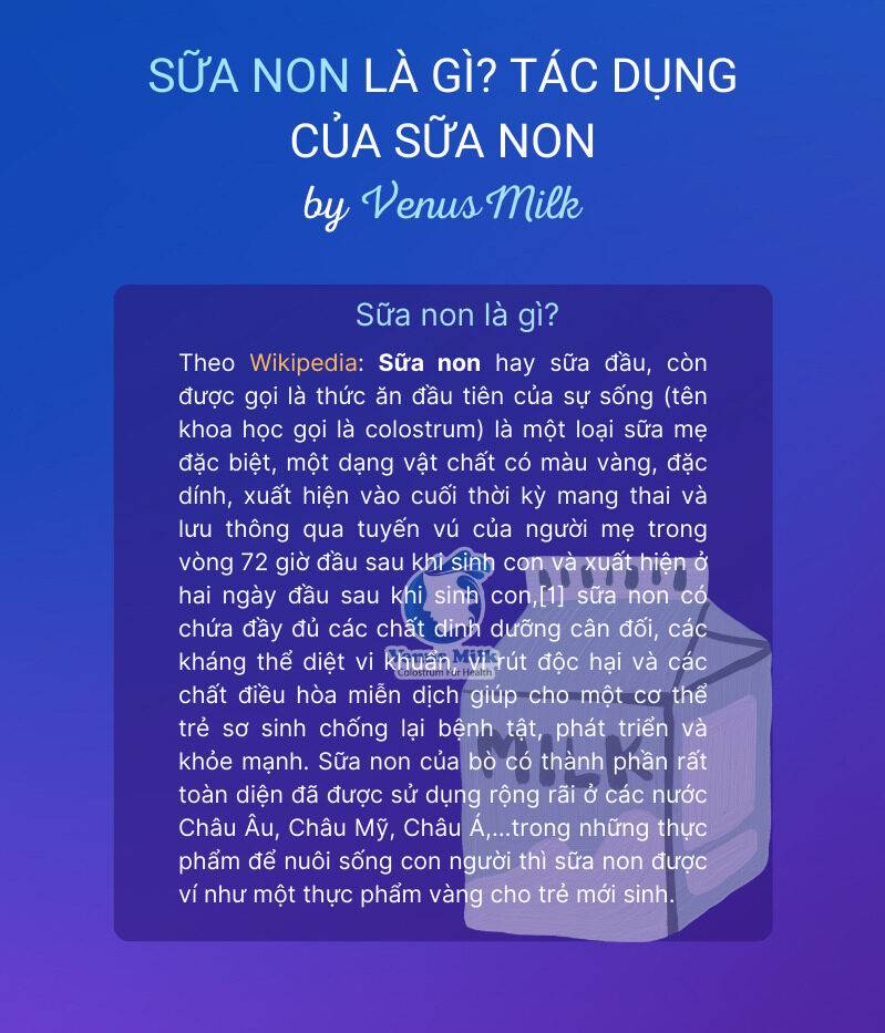 Sữa non là gì - Venus Milk